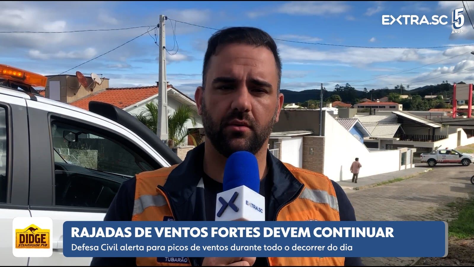 Rajadas de vento mais fortes devem continuar acontecendo ao longo do dia