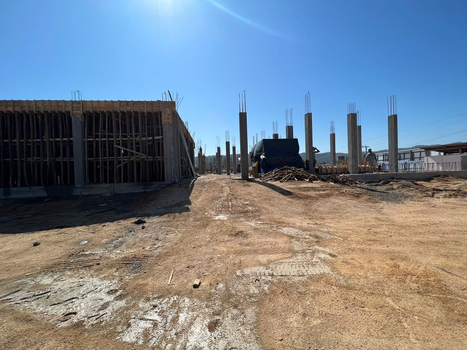 Primeira etapa da construção do Centro Administrativo de Braço do Norte está quase na metade