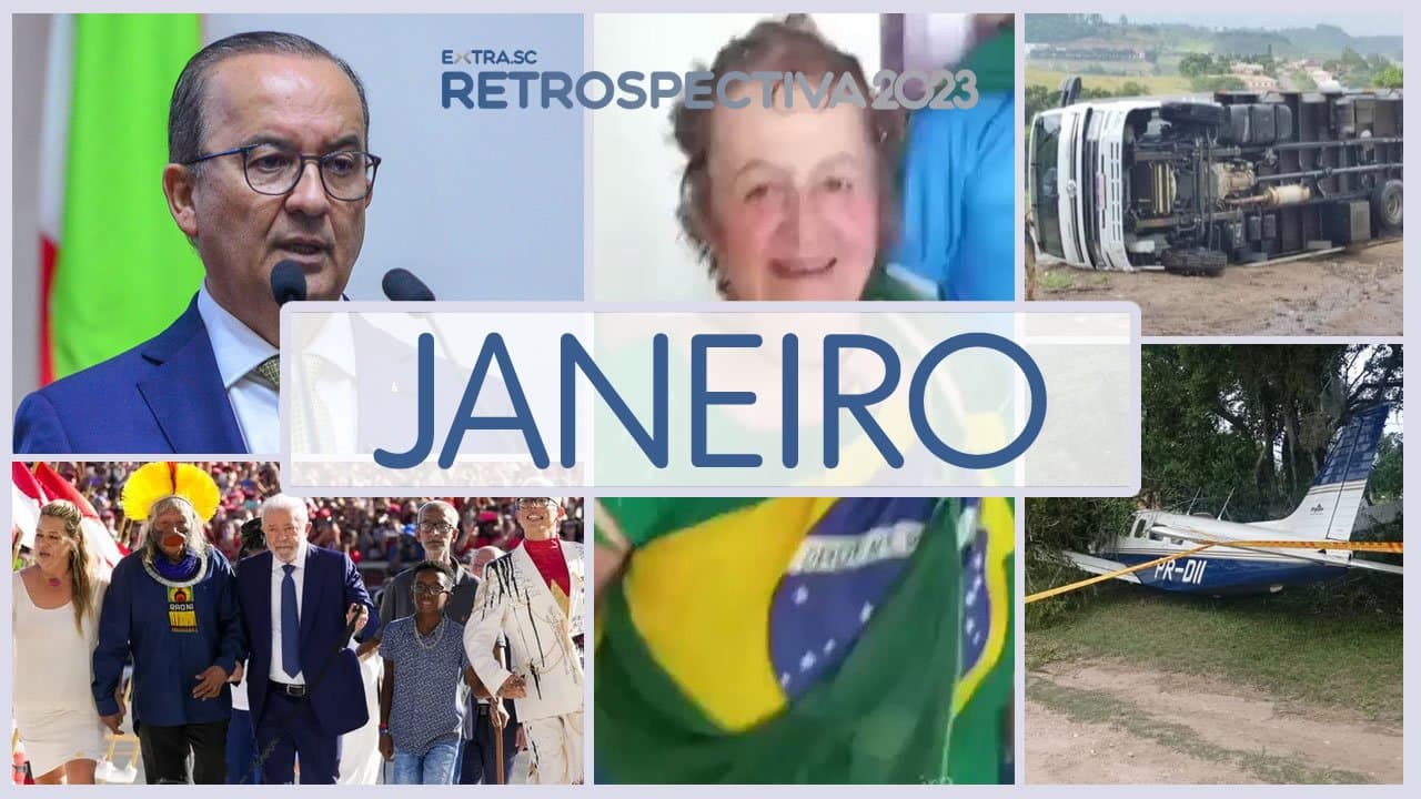 JANEIRO: Jorginho e Lula tomam posse, "Fátima de Tubarão", queda de avião e tornado