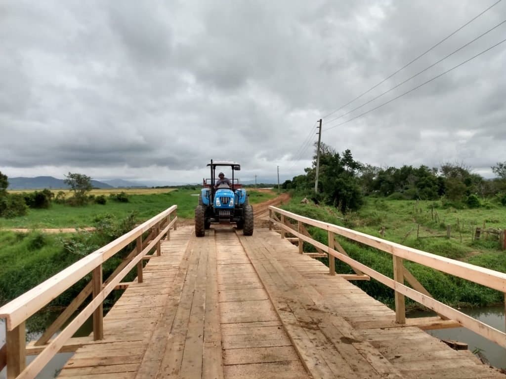 Acabamentos da nova ponte provisória da Rodovia Aggeu Medeiros são concluídos