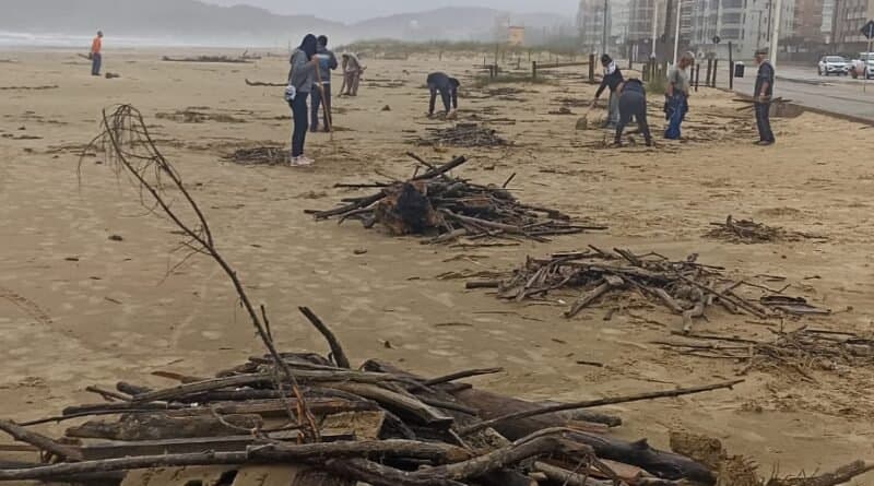 Praias de Laguna passam por força-tarefa de limpeza