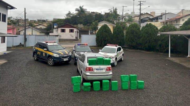 Mais de 140 quilos de maconha são apreendidos durante operação em Braço do Norte
