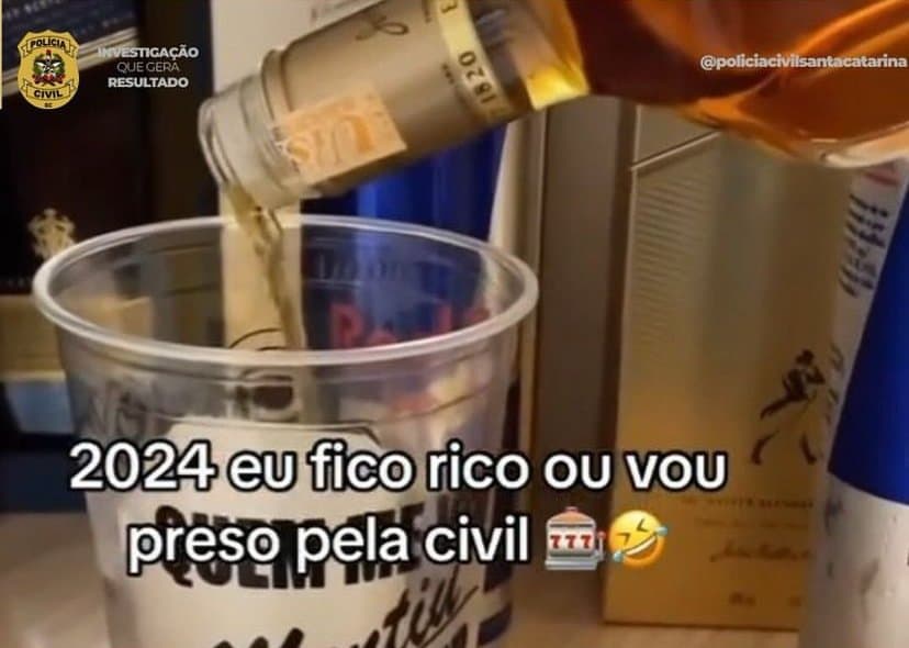 Antes de ser preso, acusado de participação em homicídio postou “2024 fico rico ou vou preso pela civil”