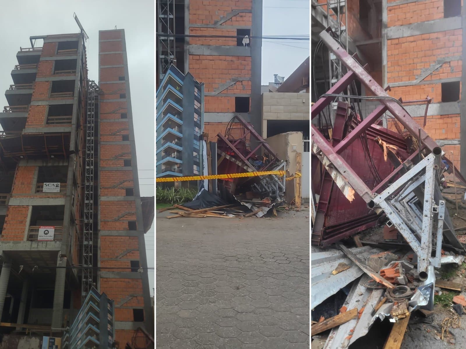 Três trabalhadores de construção morrem em queda de elevador