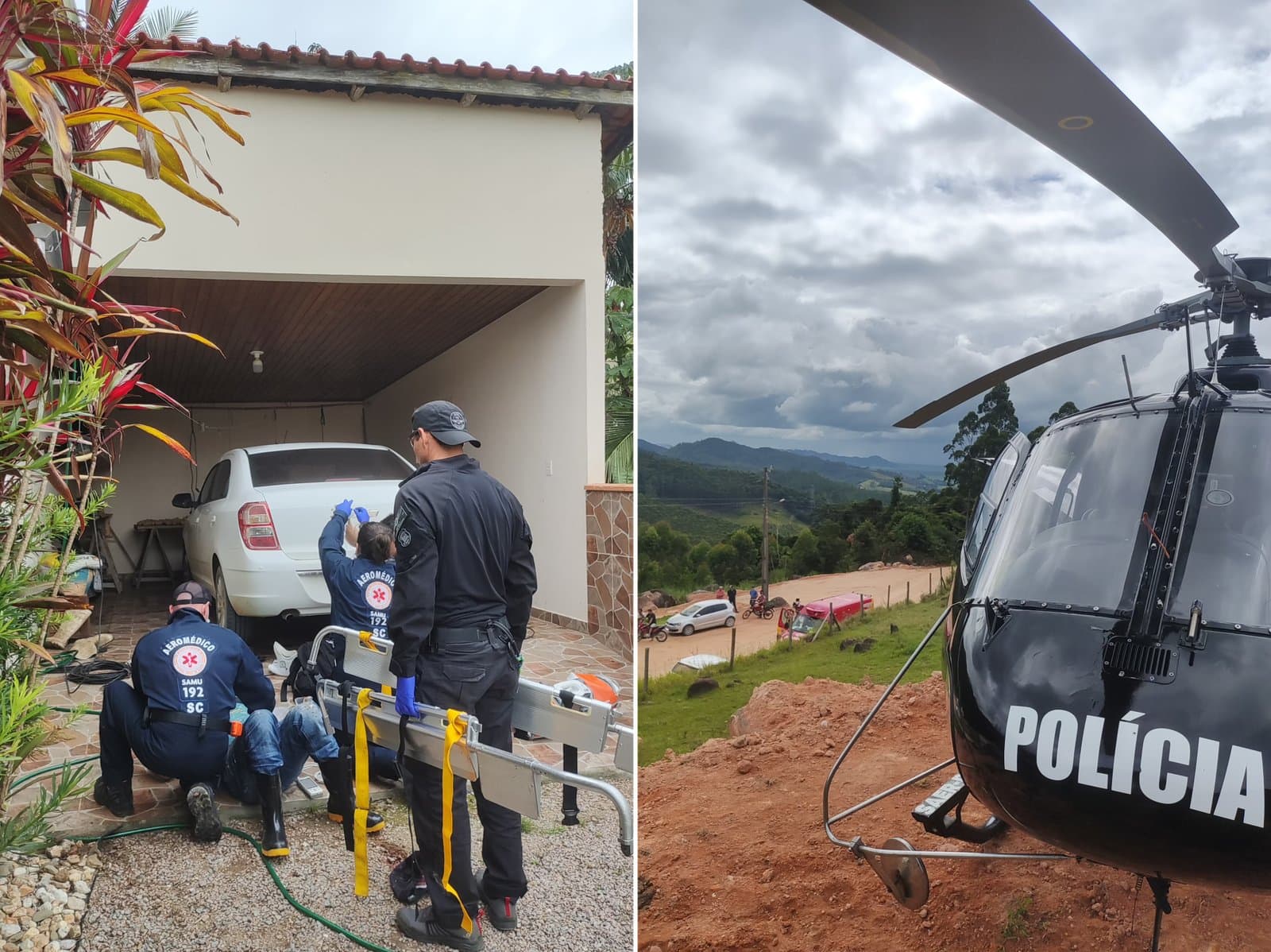Homem sofre politraumatismos ao cair de telhado durante lavação