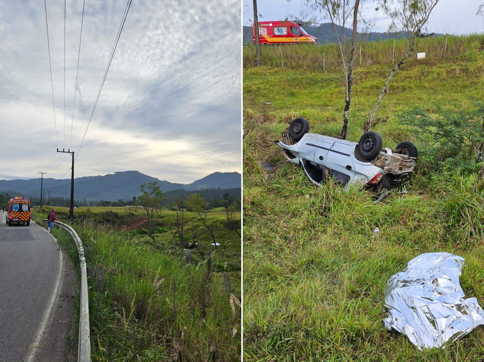 Homem não identificado é encontrado morto horas após capotamento