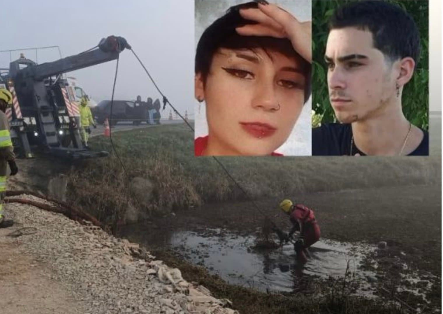 Dois jovens morrem após carro capotar e cair em rio na BR-101