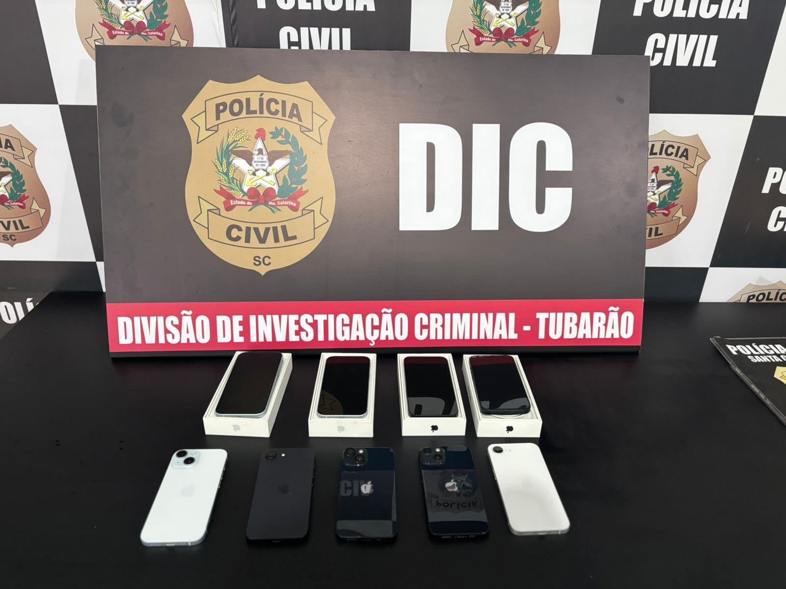 16 celulares desviados por funcionário de loja da TIM de Tubarão são recuperados