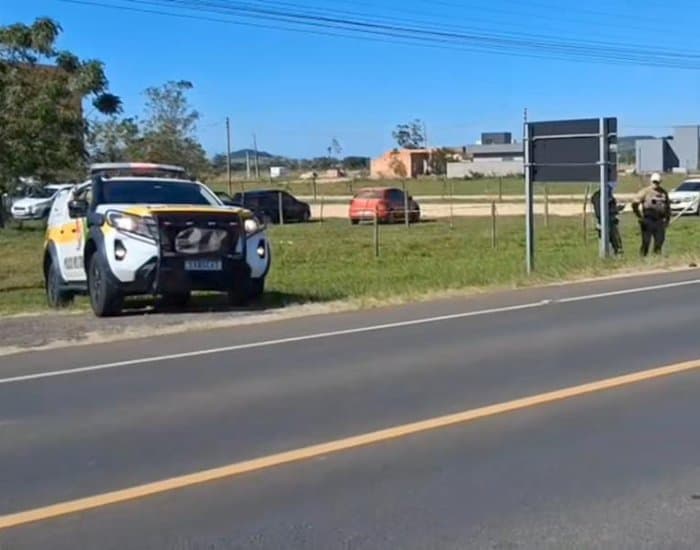 Idoso de 68 anos morre em acidente de moto na SC-100, em Jaguaruna