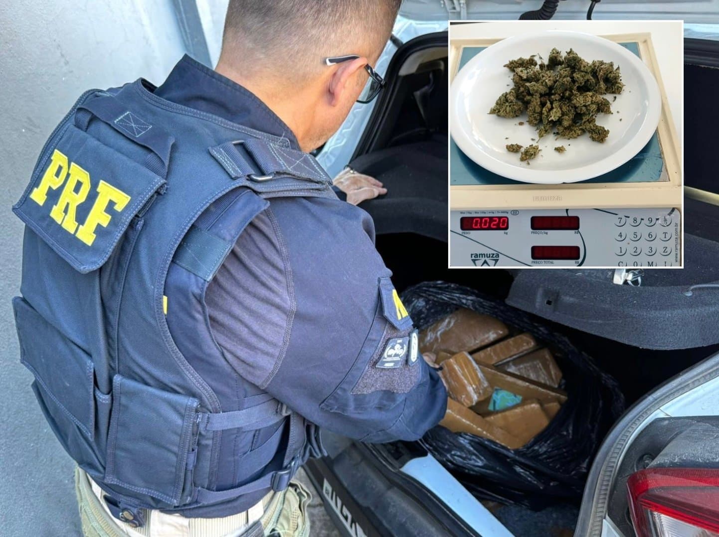 Homem é preso com 11 kg de maconha no carro em Tubarão