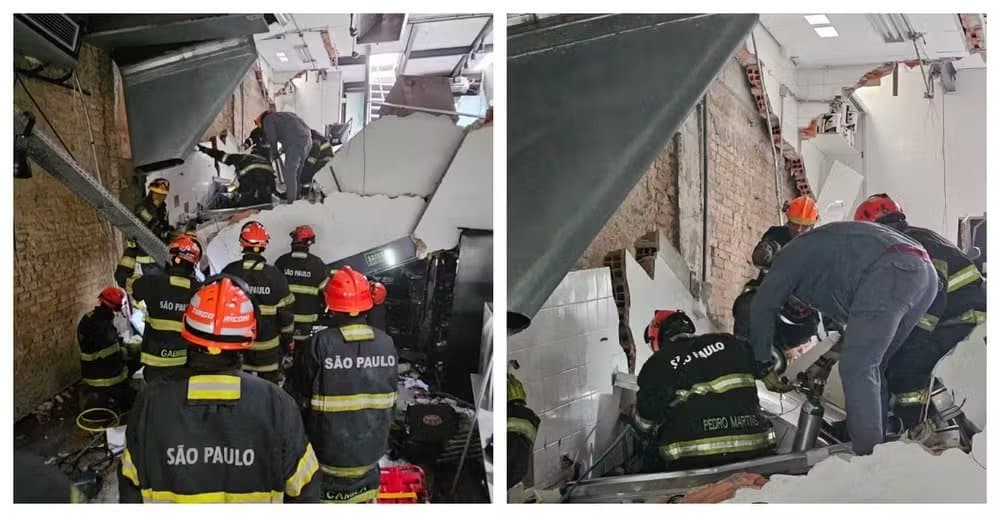 Teto de restaurante onde Henrique Fogaça é chef desaba em SP