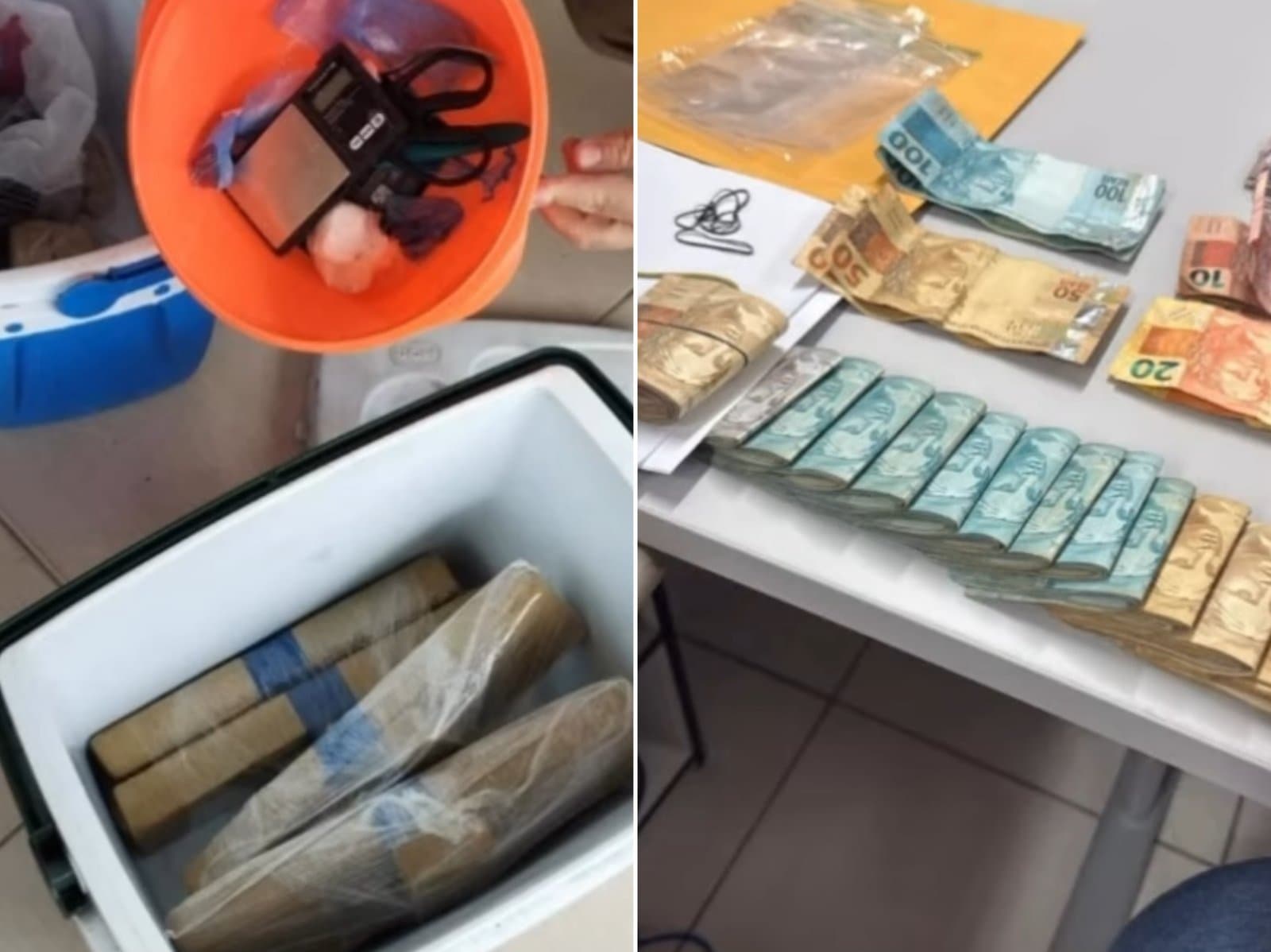 Polícia apreende 6,5 kg de maconha, 1 kg de cocaína e R$ 18,6 mil em dinheiro