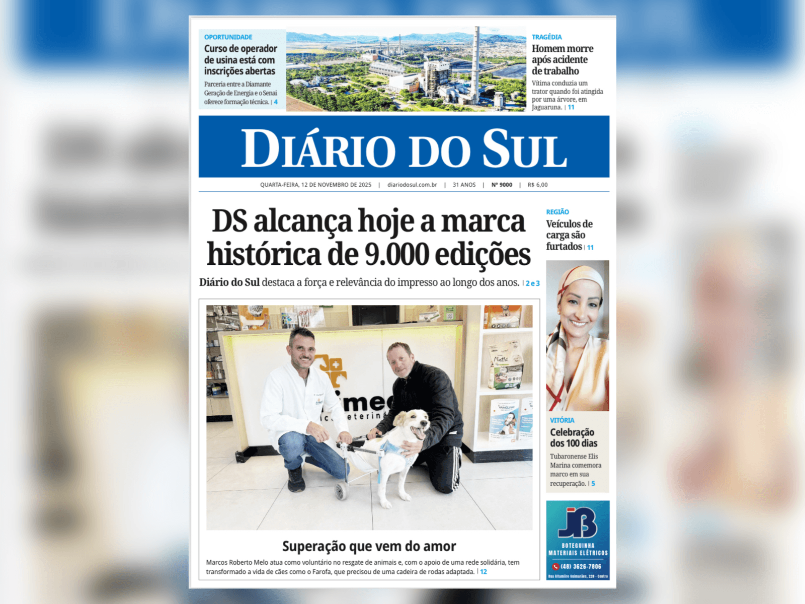 Jornal Diário do Sul celebra 9 mil edições impressas
