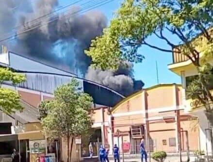 Incêndio na torre de resfriamento assusta funcionários da empresa Copobras