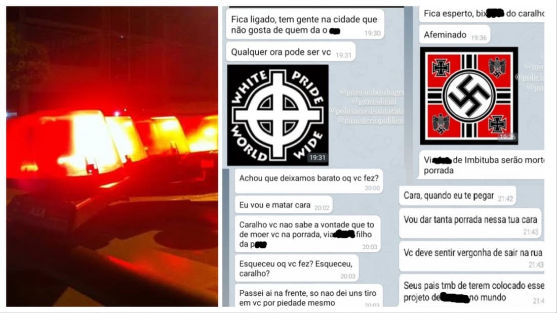 Jovem de Imbituba recebe ameaças de grupo neonazistas