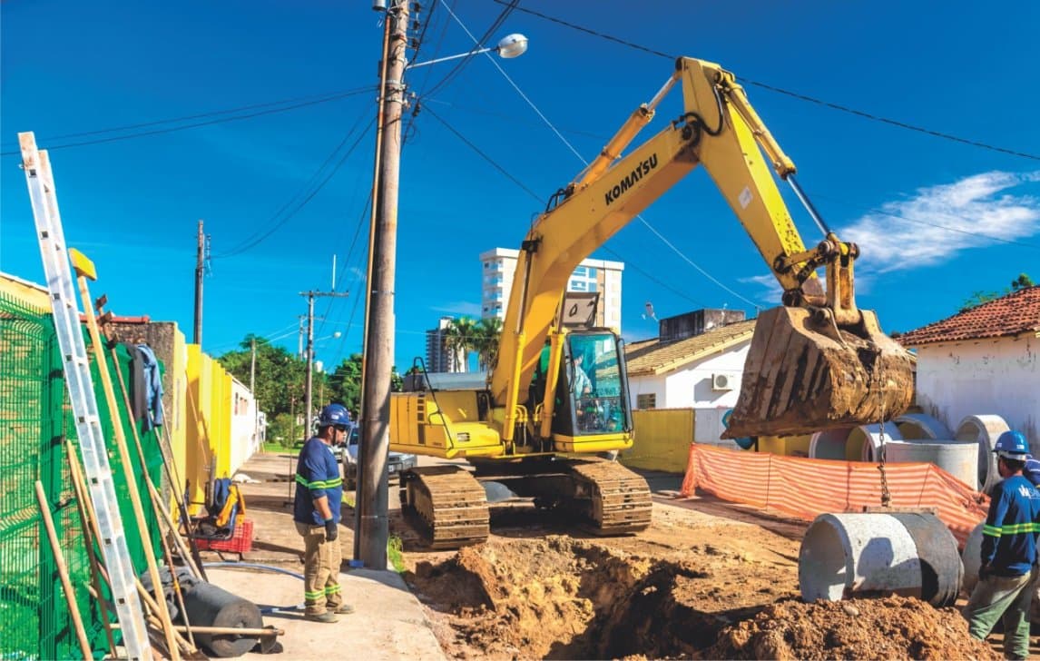 Obras de saneamento básico movimentam a economia da região
