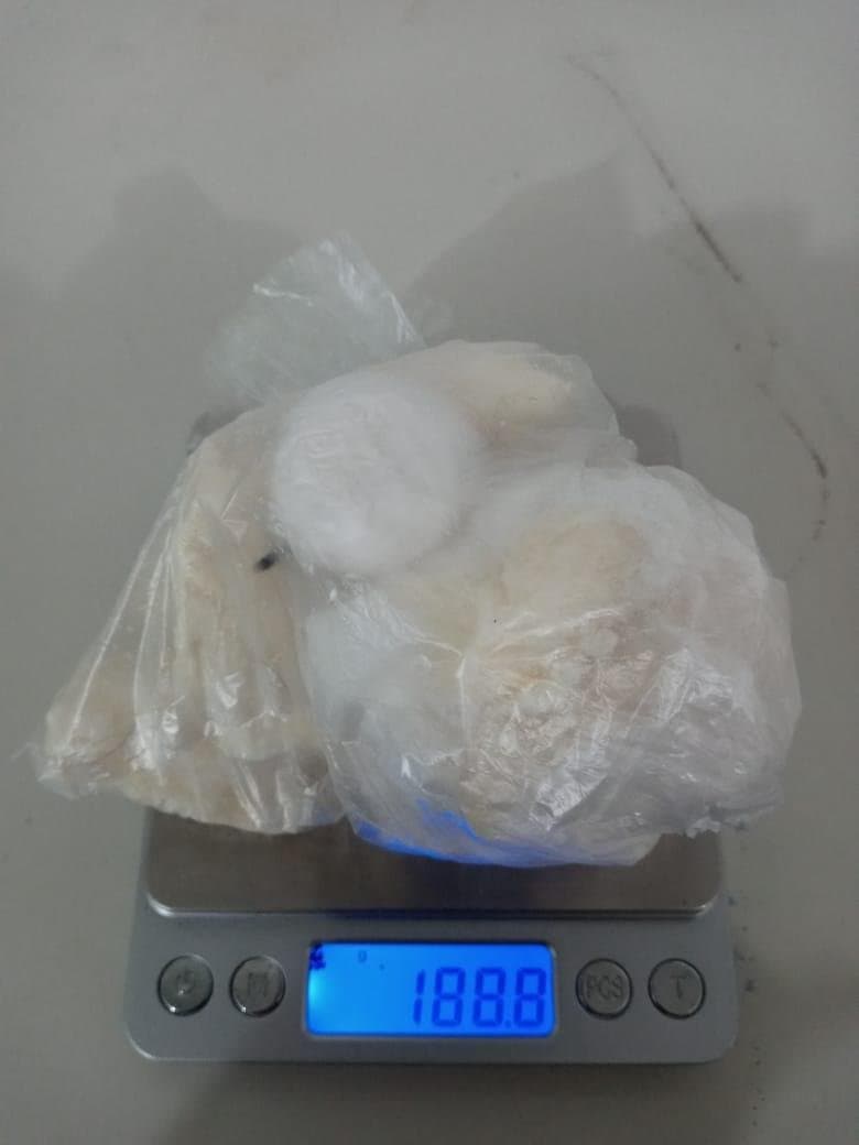 188 gramas de cocaína pura são apreendidas em Tubarão