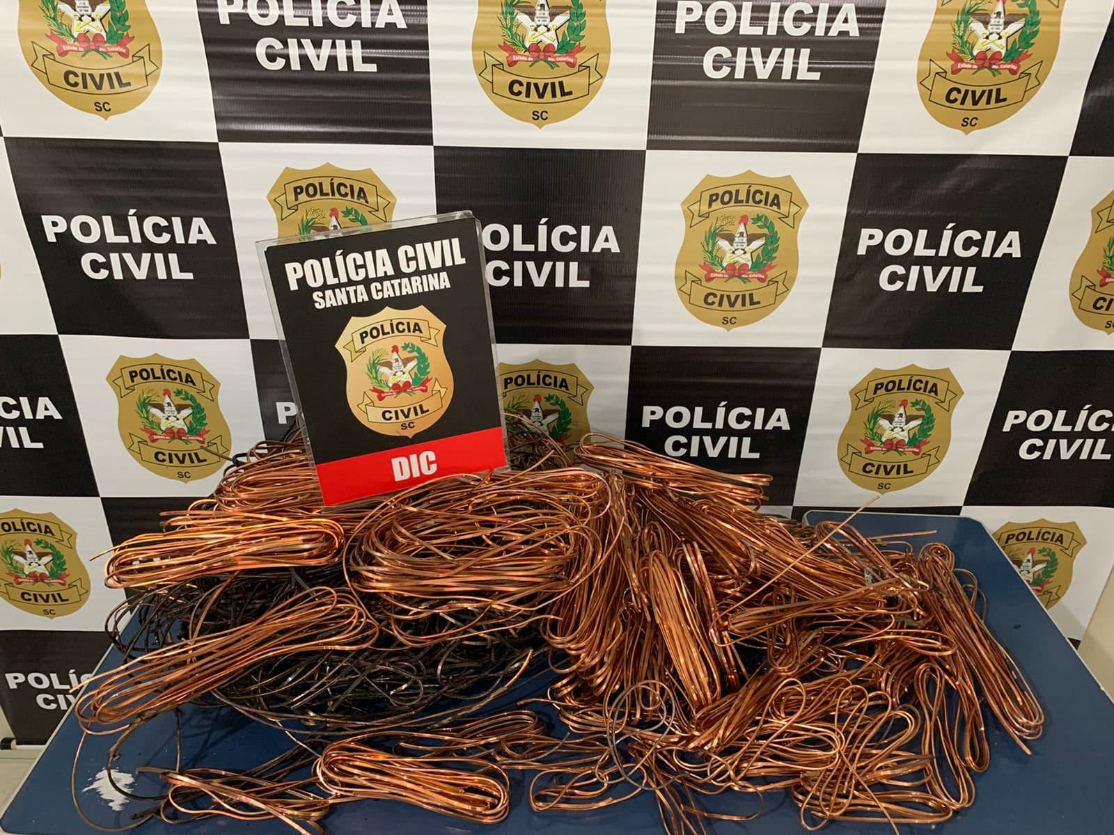 Mais de 30 quilos de cobre são recuperados pela Polícia Civil