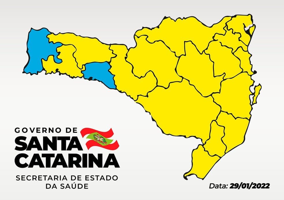 Toda região sul segue em nível alto no Mapa de Risco da Covid-19