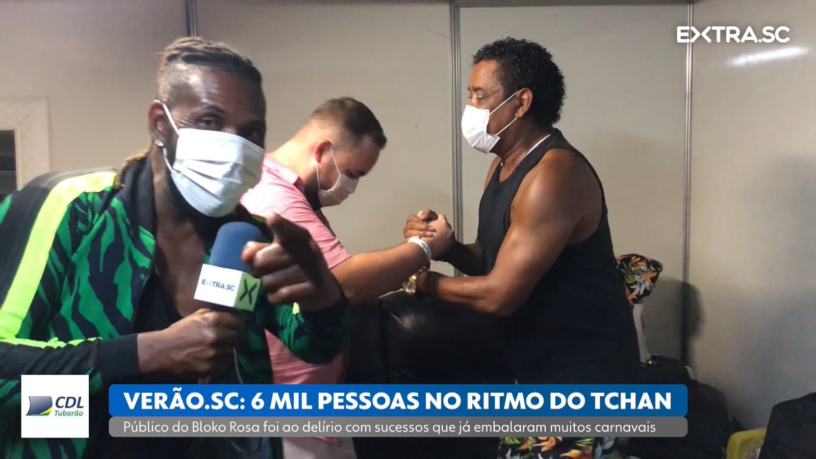 Atração do Bloko Rosa, É o Tchan conversa - e dança - com o EXTRA.SC; assista!