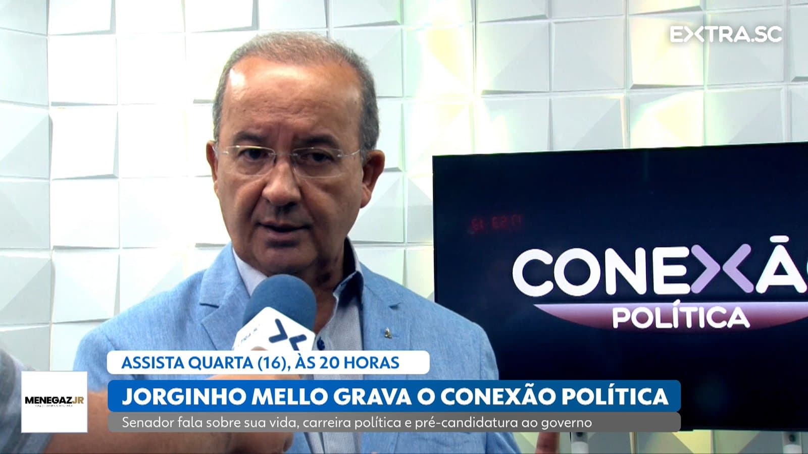 Senador Jorginho Mello grava o "Conexão Política" do EXTRA.SC