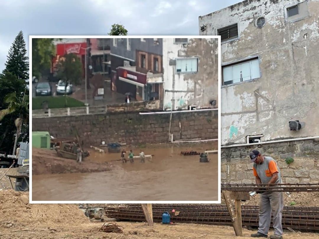 Equipamentos das obras do deck da beira-rio são recolhidos às pressas