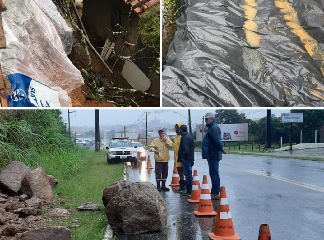 Deslizamentos são registrados em dois municípios