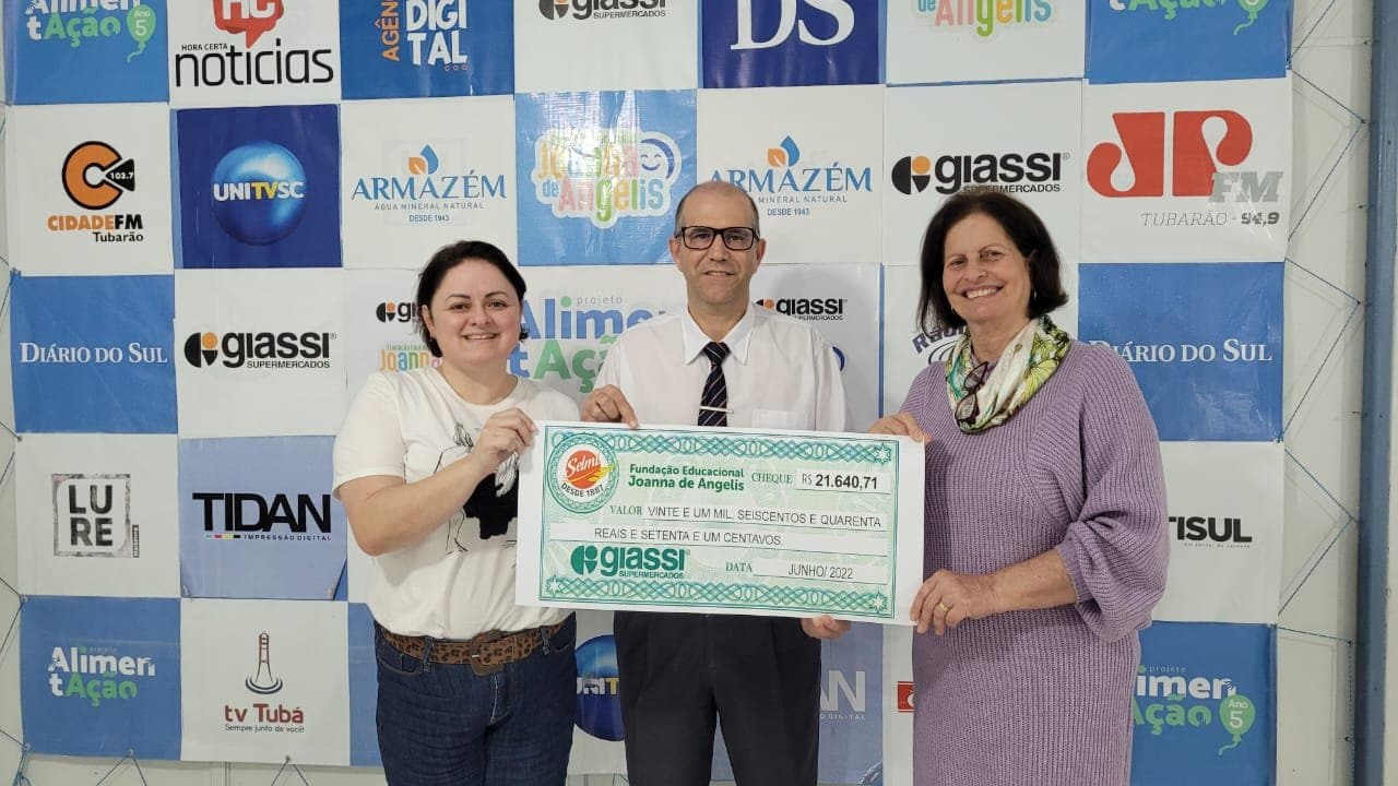 Projeto AlimentAção, da Fundação Joanna de Angelis, arrecada R$ 21 mil em junho