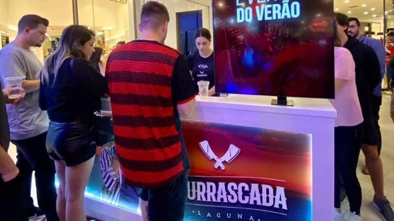 Quiosque da Churrascada facilita compra de ingressos e troca de camisetas