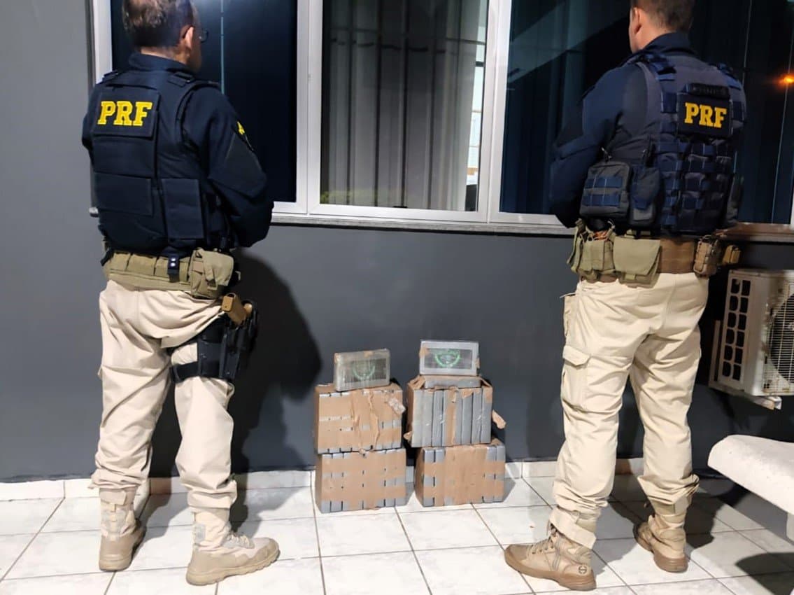 42 kg de cocaína são apreendidos pela PRF em Imbituba
