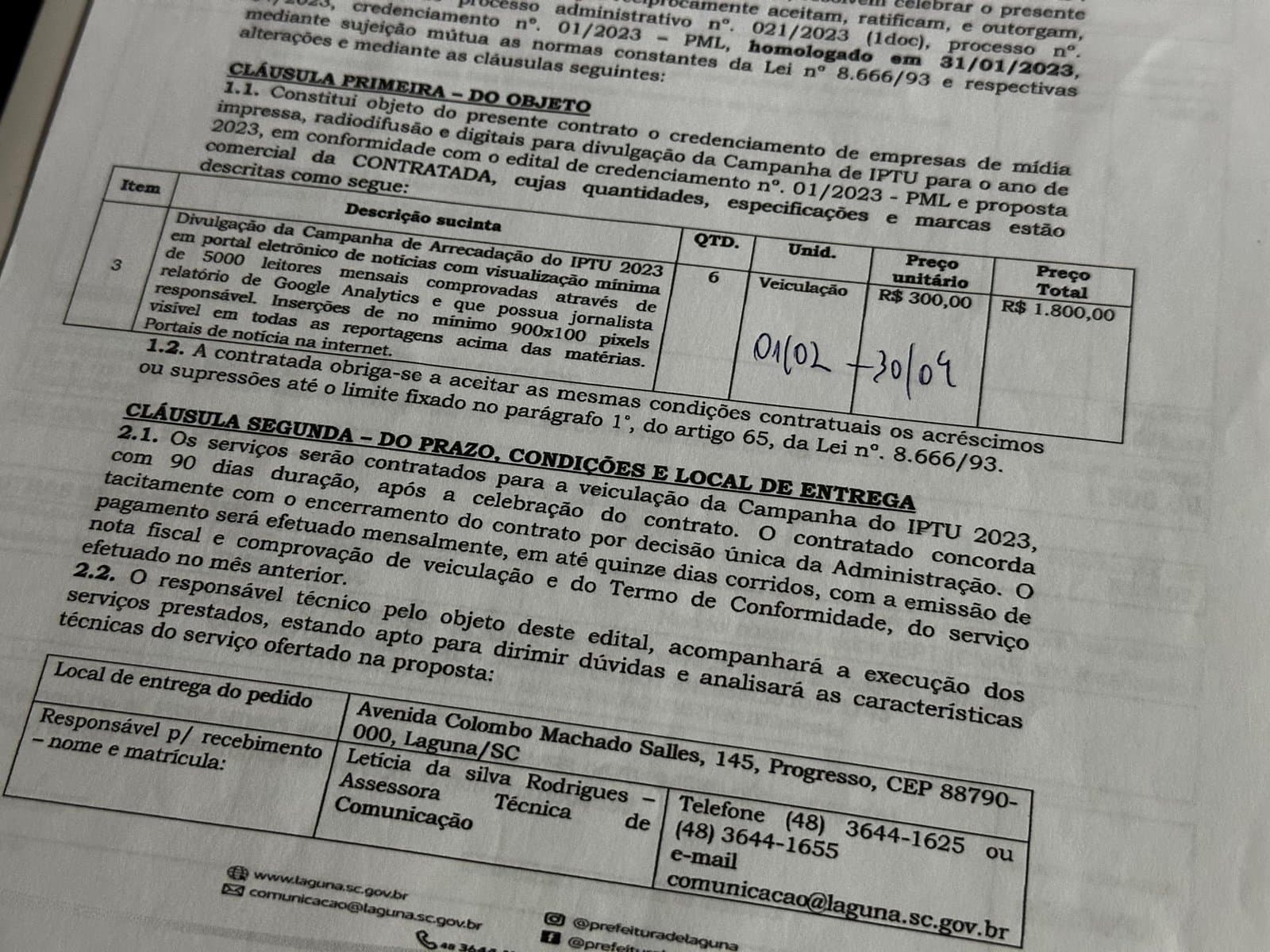 Conta de Laguna está prestes a completar aniversário