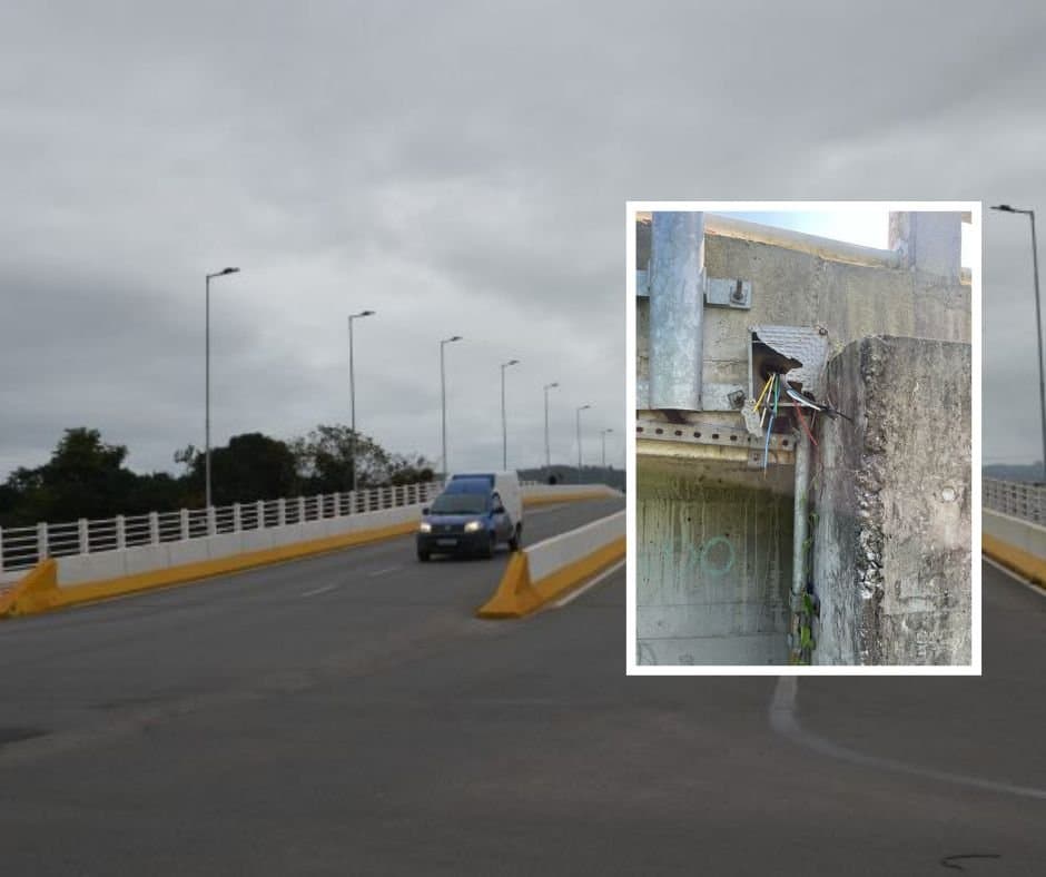 Ponte de Tubarão fica às escuras após furto de fios