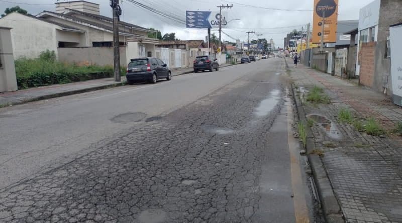 Rua Padre Nóbrega ficará em meia pista durante a próxima semana em Tubarão
