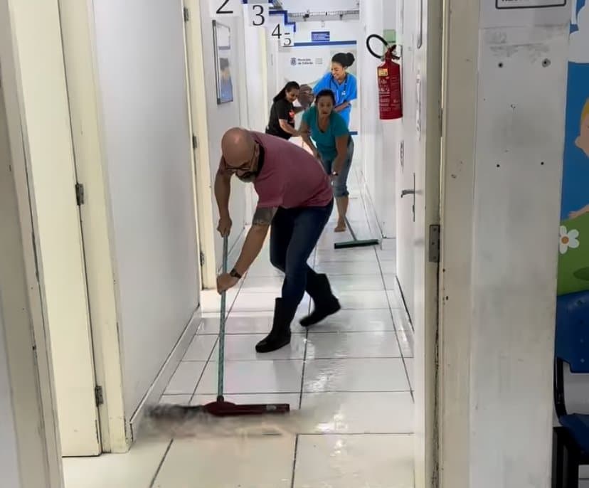 Policlínica fica alagada e atendimentos precisam ser ajustados